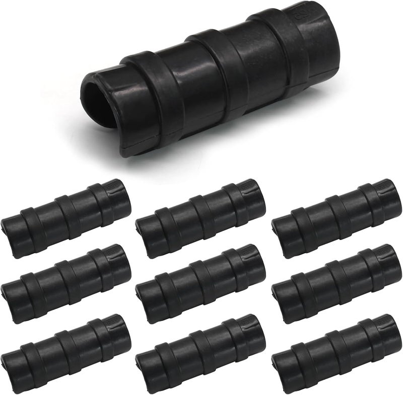 Jersvimc 12Pcs Greenhouse Clips 1 Inch PVC Clamp, Black Greenhouse Clamps Garden Plastic Clamp Farm Tube Clamps for Agriculture - Image 2